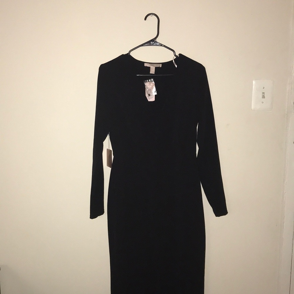Long sleeved black dress